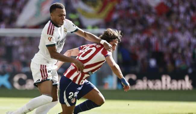 Tin bóng đá - 5 dấu ấn Atletico Madrid 2-1 Real: Mbappe - Vinicius `tắt điện`; Cơn thịnh nộ của Mourinho