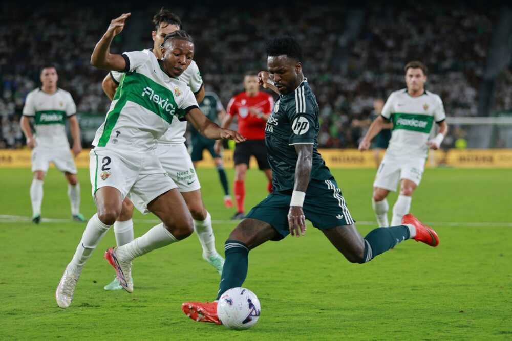 Vinicius khởi đầu m&ugrave;a b&oacute;ng kh&ocirc;ng như &yacute;. Ảnh: EPA.